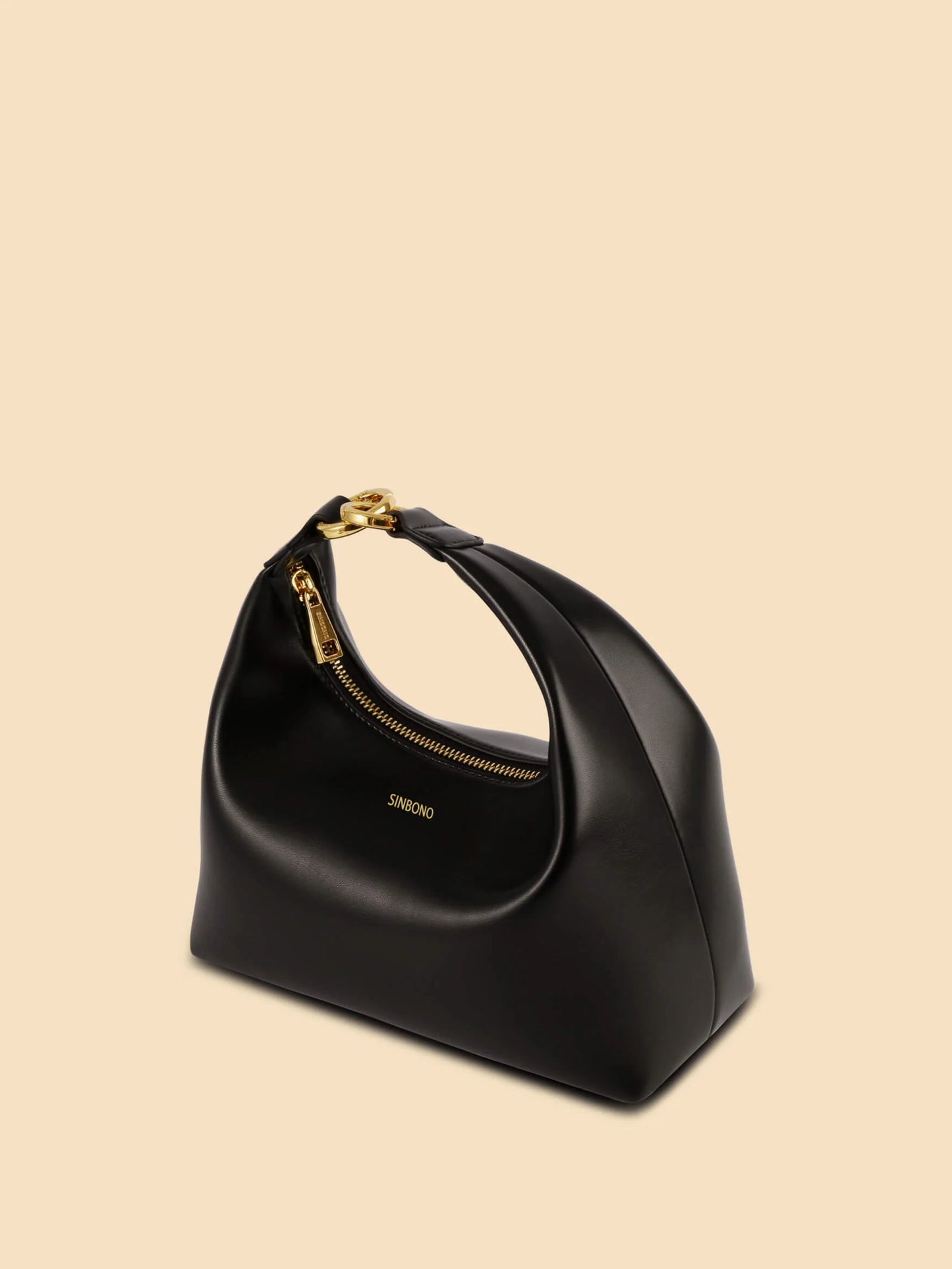 BOXED Sinbono Vienna Medium Top Handle Shoulder Bag - Black