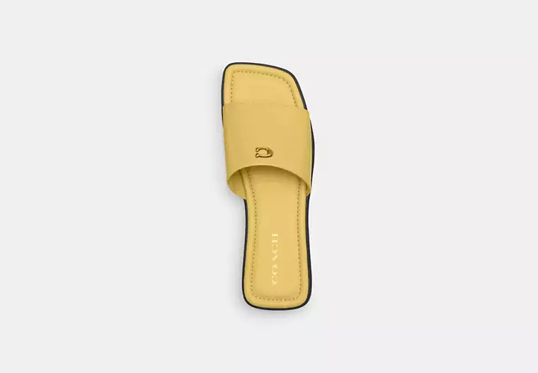 COACH Florence Slippers- Yellow
