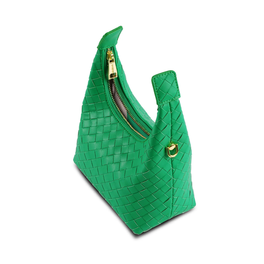 BOXED Sinbono Vienna Mini Top Handle Crossbody Bag - Green Braided