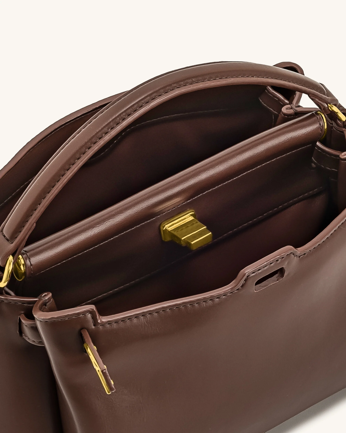 BOXED JW PEI Carmen Top Handle Bag - Reddish Brown