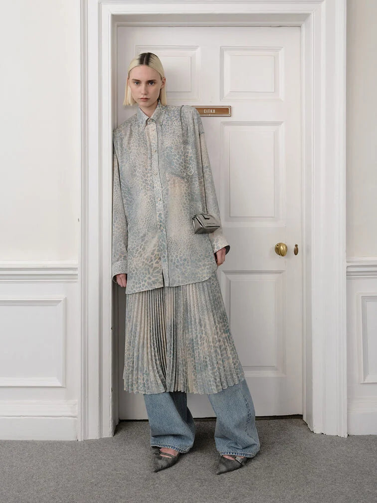 BOXED Charles & Keith Micro Bosie Patent Top Handle bag - Pewter