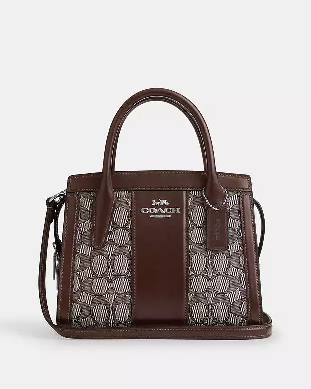COACH Midi Andrea carryall bag in signature Jacquard -