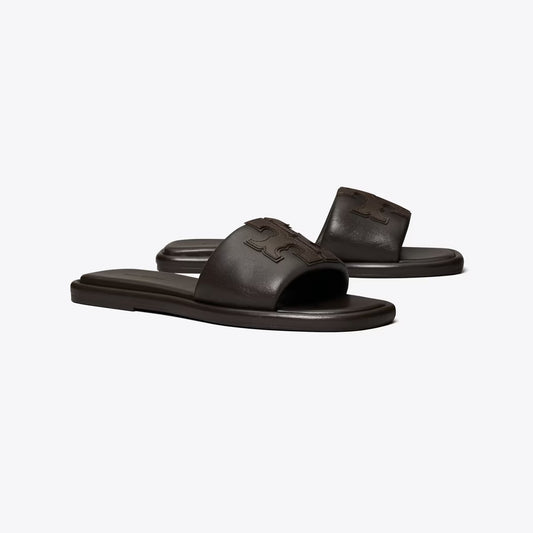 Tory Burch Double T sport slide -Cocoa