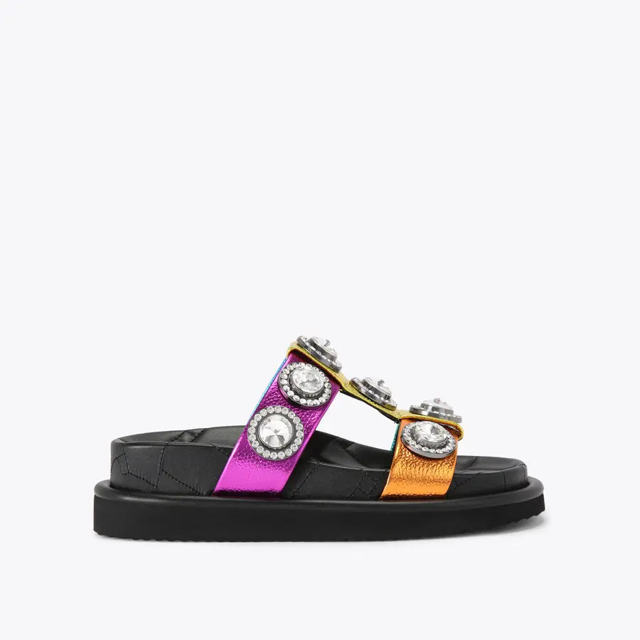 KG Orson crystal Slippers -Multi