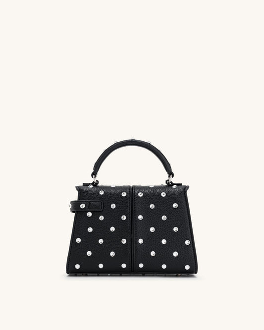 JW PEI Elise Artificial Crystal Top Handle Bag - Black