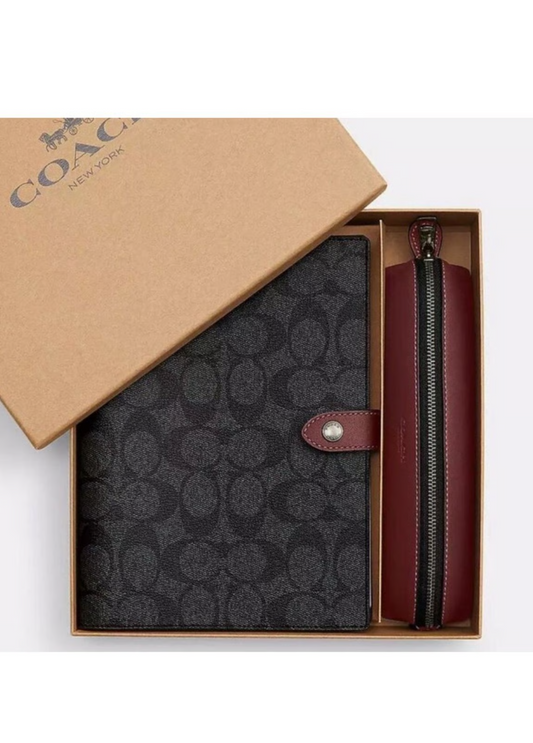 BOXED COACH Notebook and pencil case set