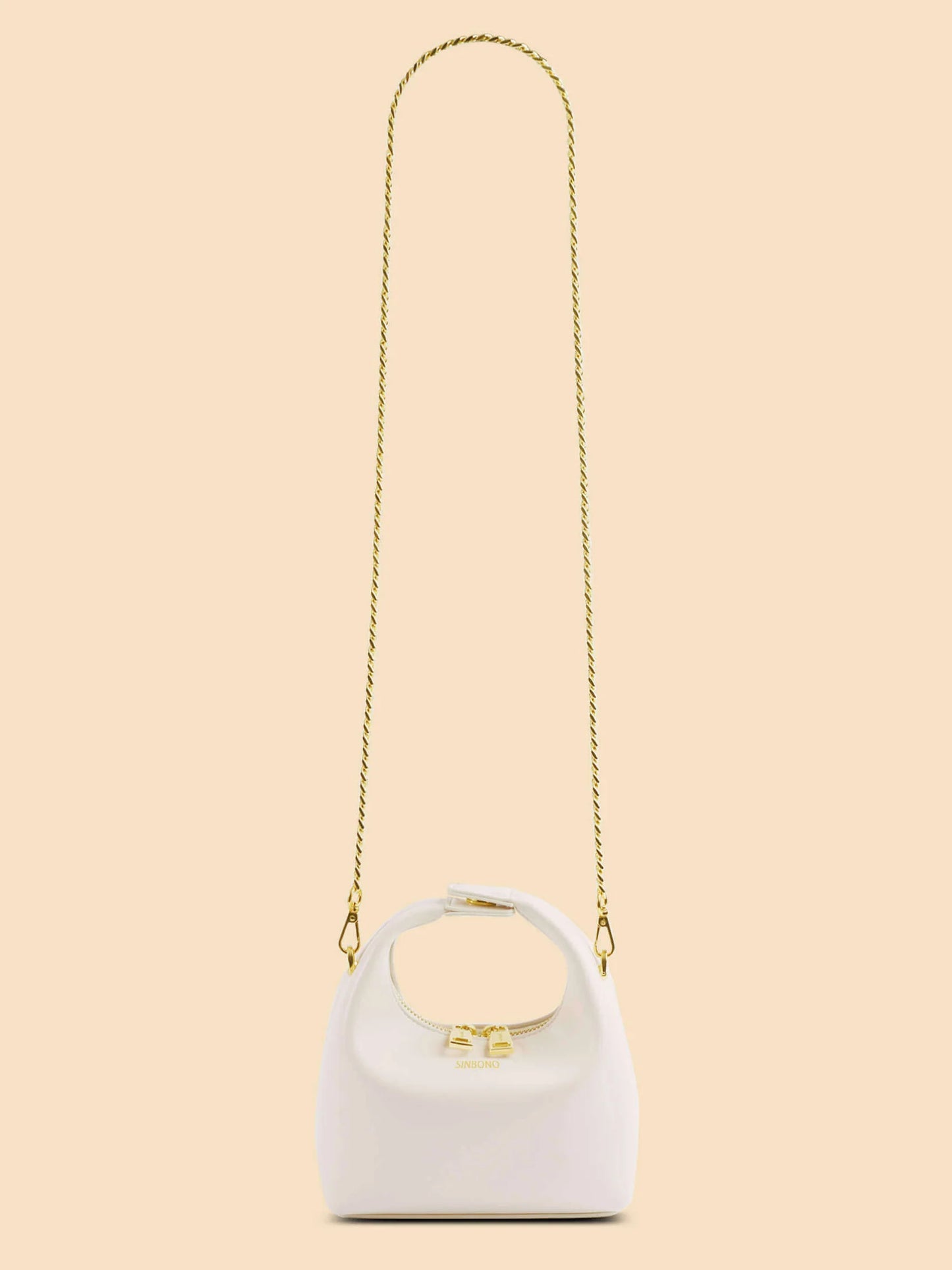 BOXED Sinbono Vienna Mini Top Handle Crossbody Bag -Ivory