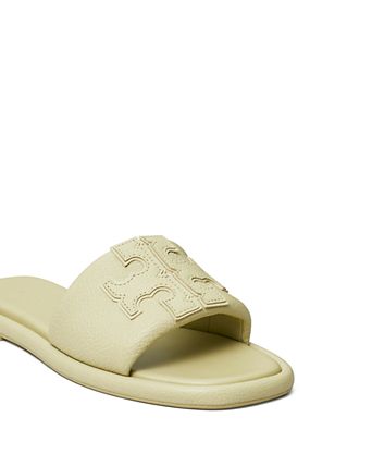 Tory Burch Double T Sport Slide-Olive