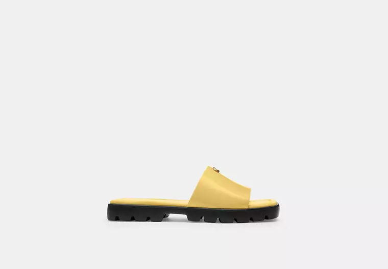 COACH Florence Slippers- Yellow