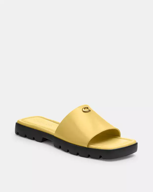 COACH Florence Slippers- Yellow