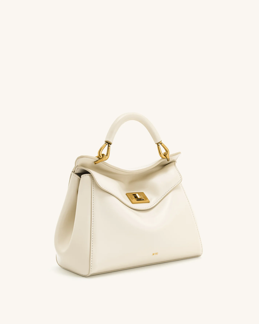 BOXED JW PEI MIDI Lucia Classic Top handle Bag-White