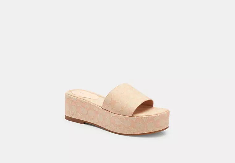 COACH Eloise Slippers In Signature Jacquard-Blush