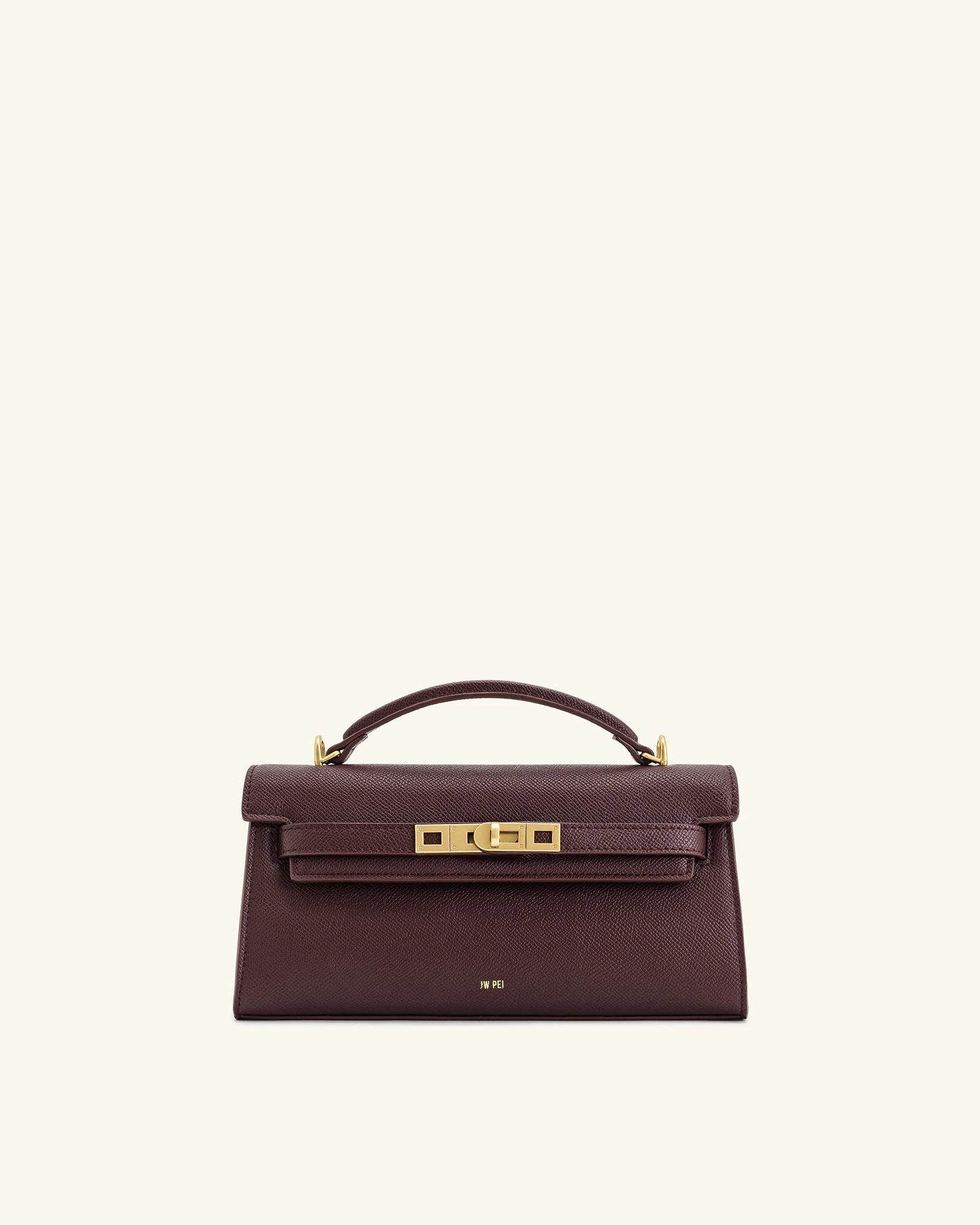 BOXED JW PEI Noor Top Handle Bag - Deep Burgundy