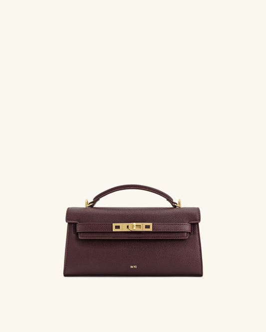 PREORDER BOXED JW PEI Noor Top Handle Bag - Deep Burgundy