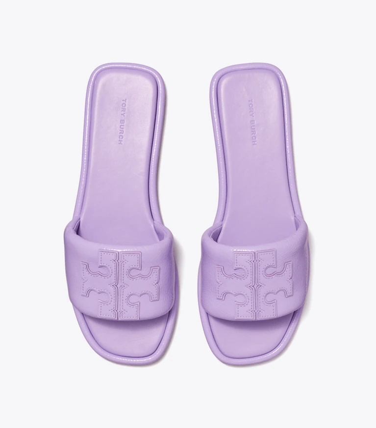 Tory Burch Double T Sport Slide-Lavender