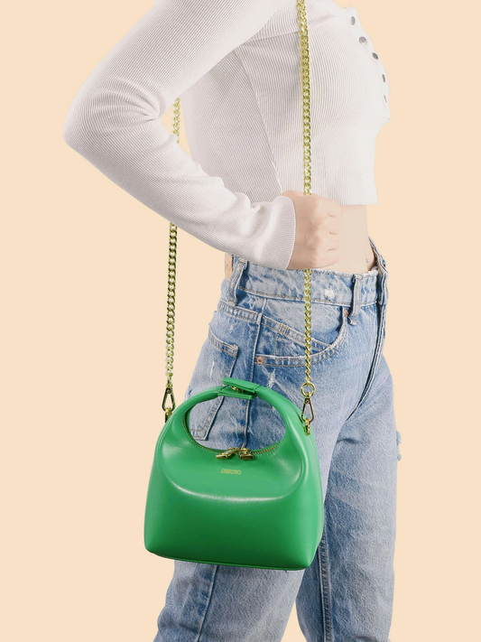 BOXED Sinbono Vienna Mini Top Handle Crossbody Bag - Grass Green
