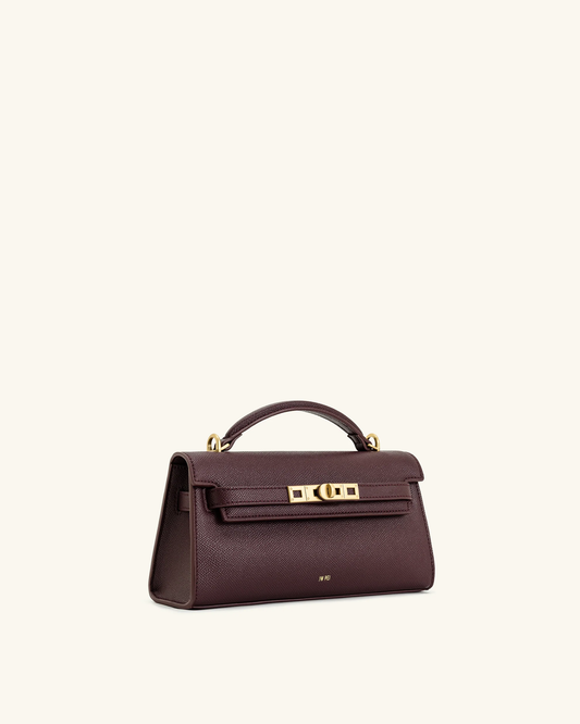 PREORDER BOXED JW PEI Noor Top Handle Bag - Deep Burgundy