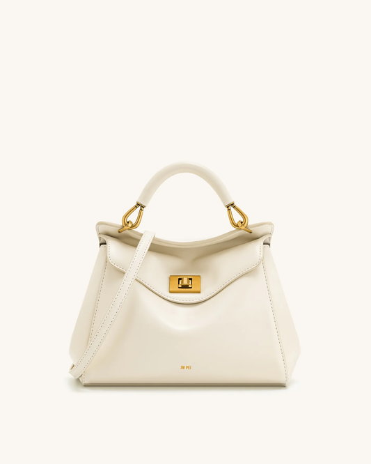 BOXED JW PEI MIDI Lucia Classic Top handle Bag-White