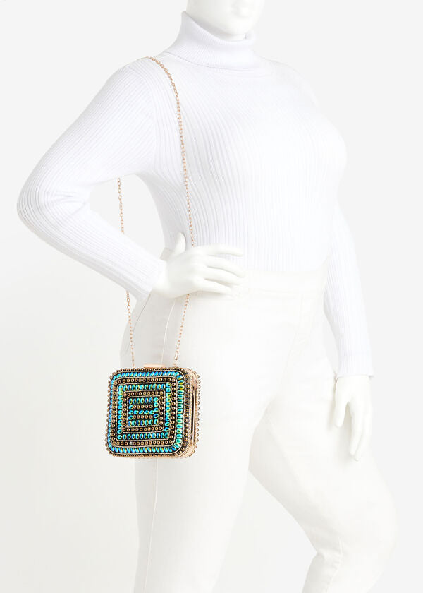 Lulu Square mosaic clutch purse - Premium  from House of Glitz  - Just $38500.00! Shop now at House of Glitz 