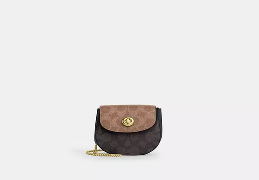 PREORDER Coach Turnlock Card Case crossbody bag- Canvas