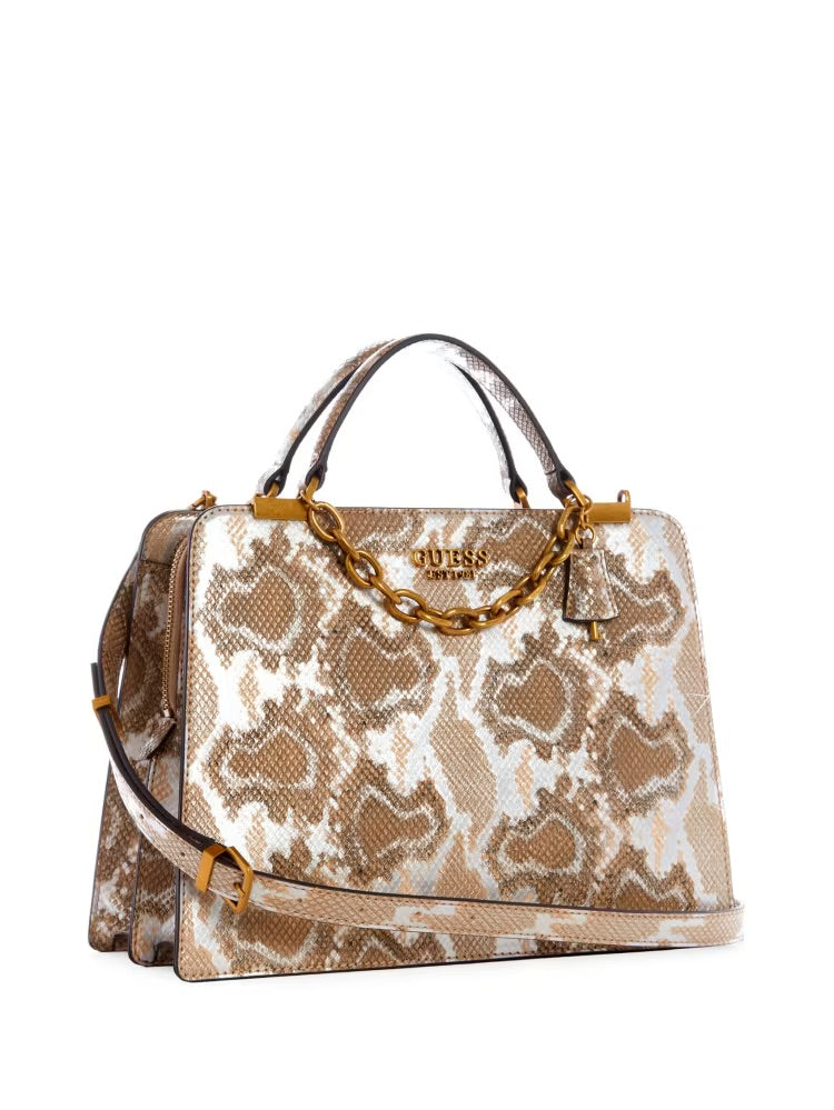 Guess Kristle Midi Python Satchel - Premium  from House of Glitz  - Just $75000.00! Shop now at House of Glitz 