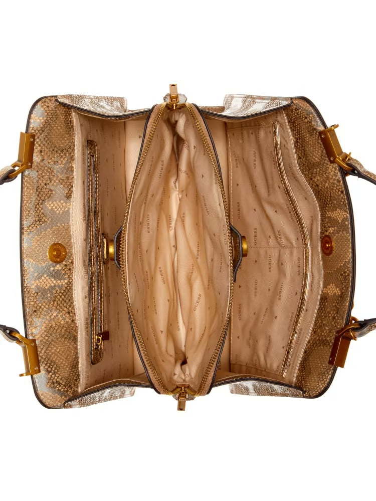 Guess Kristle Midi Python Satchel - Premium  from House of Glitz  - Just $75000.00! Shop now at House of Glitz 
